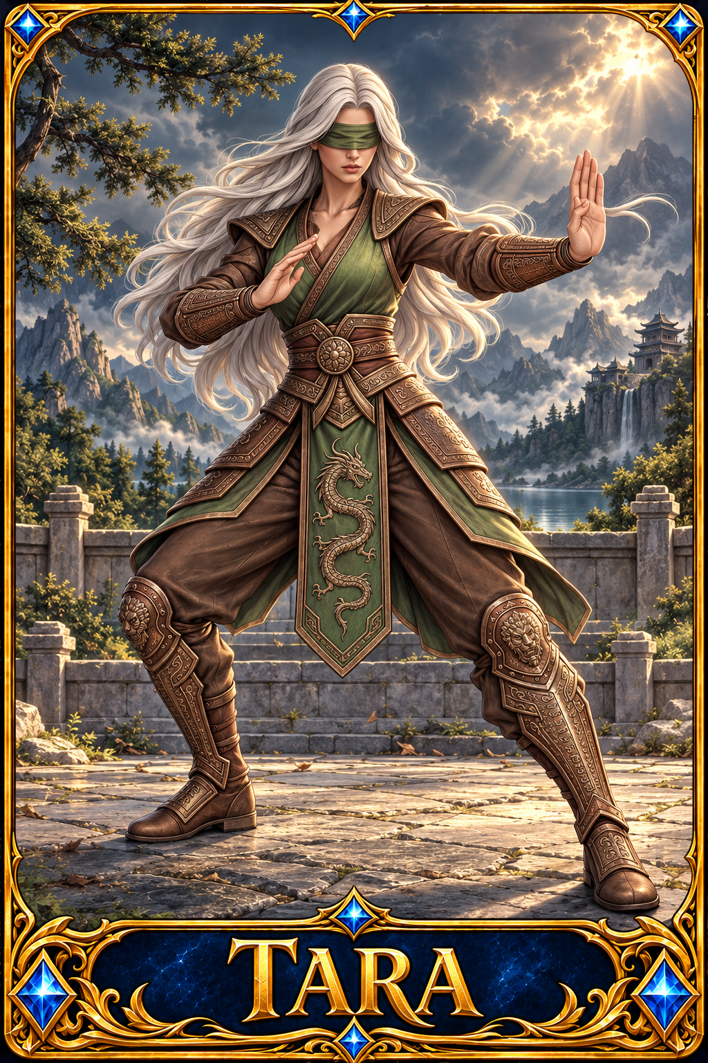 Included Token - Card artwork — TARA-02 — enlarged preview of a mini foldable token in the PDF