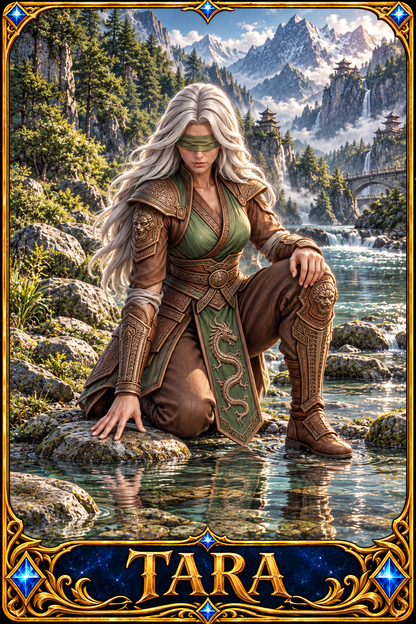 Included Token - Card artwork — TARA-05 — enlarged preview of a mini foldable token in the PDF