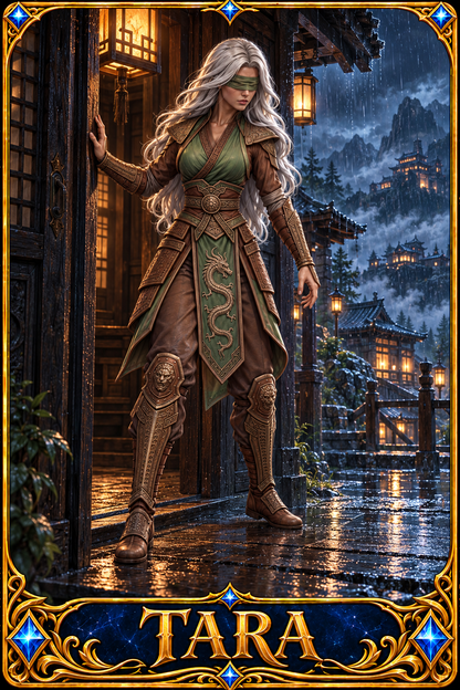 Included Token - Card artwork — TARA-07 — enlarged preview of a mini foldable token in the PDF