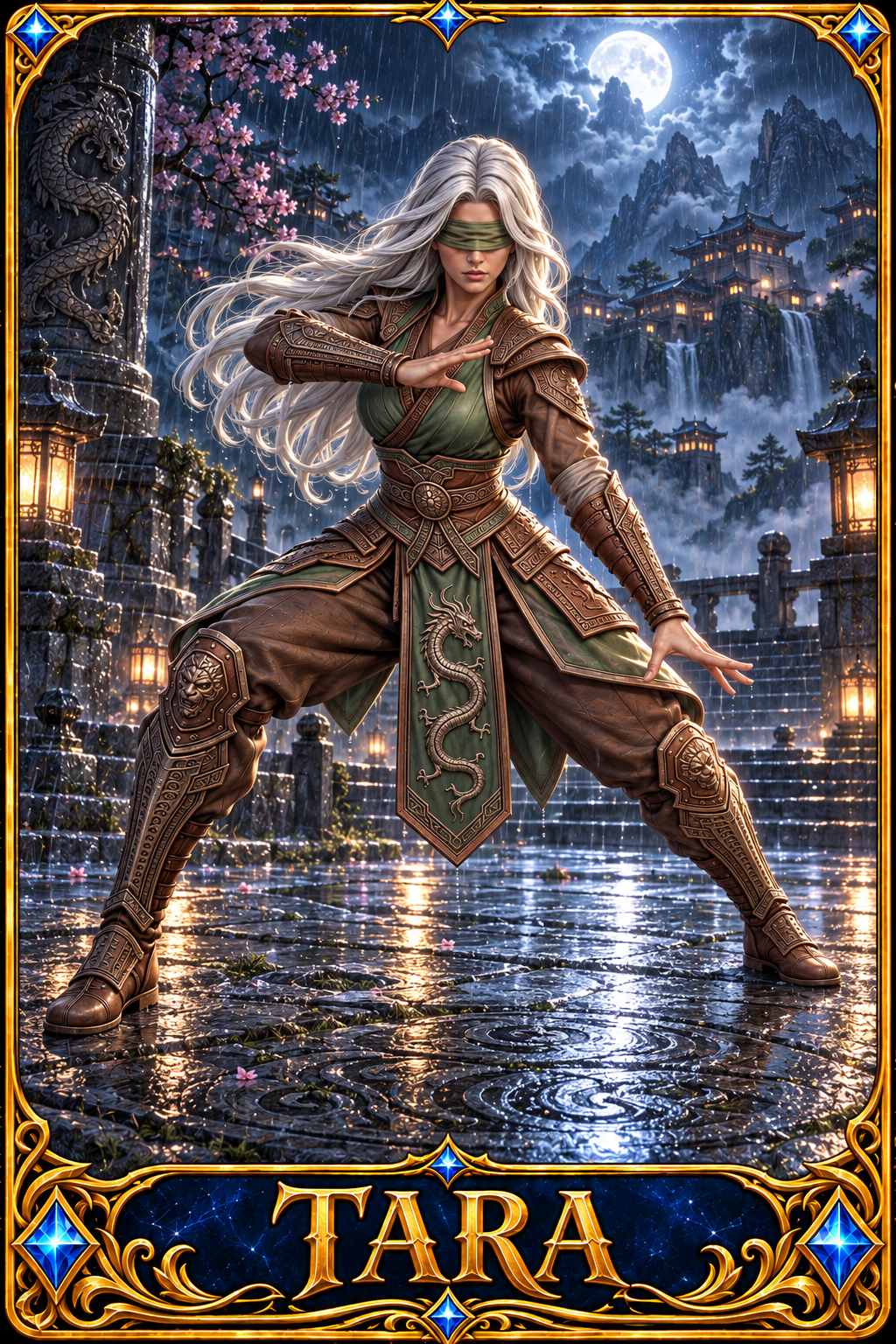 Included Token - Card artwork — TARA-08 — enlarged preview of a mini foldable token in the PDF