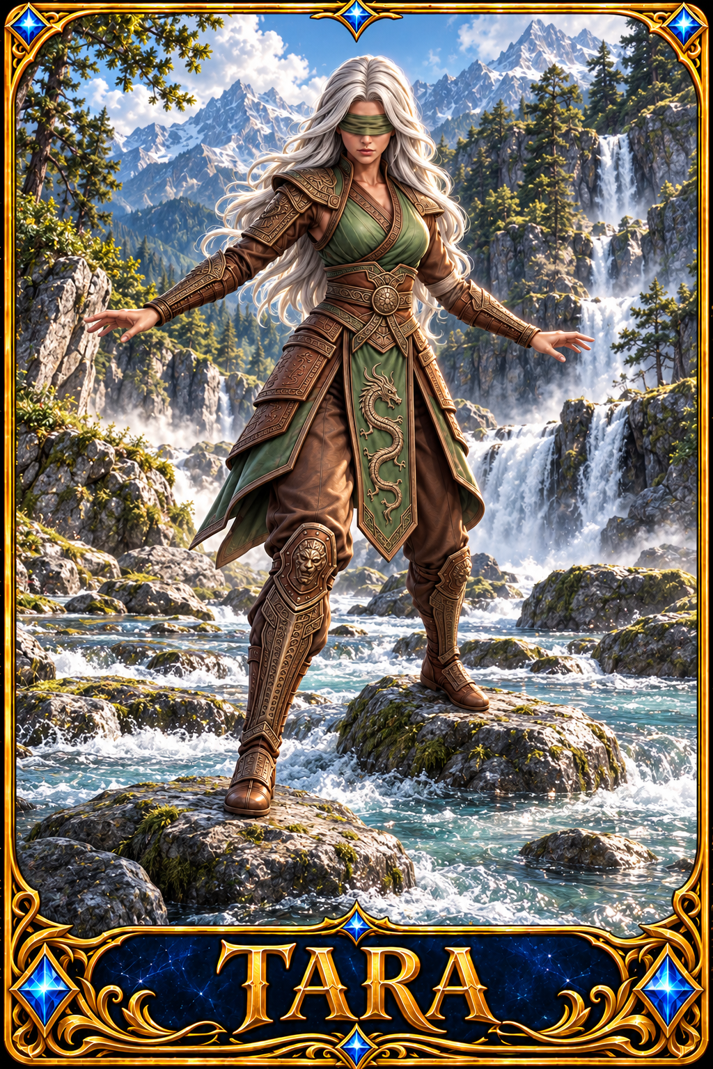 Included Token - Card artwork — TARA-10 — enlarged preview of a mini foldable token in the PDF