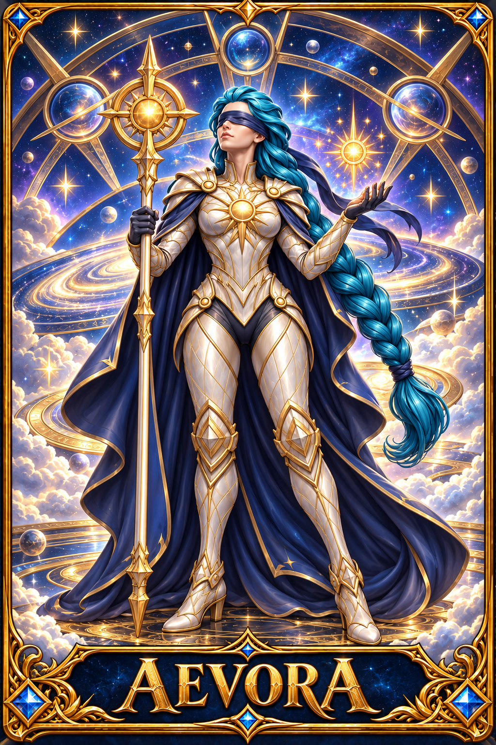 Included Token - Card artwork — AEVORA-01 — detail preview; printed as a mini foldable token in the PDF
