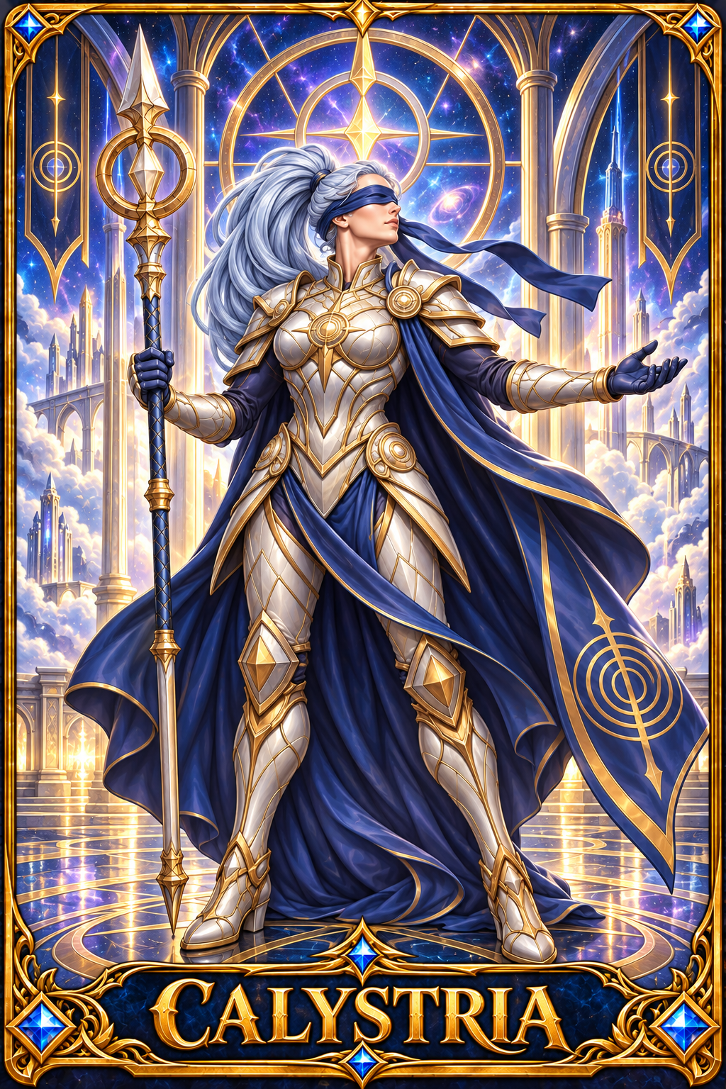 Included Token - Card artwork — CALYSTRIA-01 — detail preview; printed as a mini foldable token in the PDF