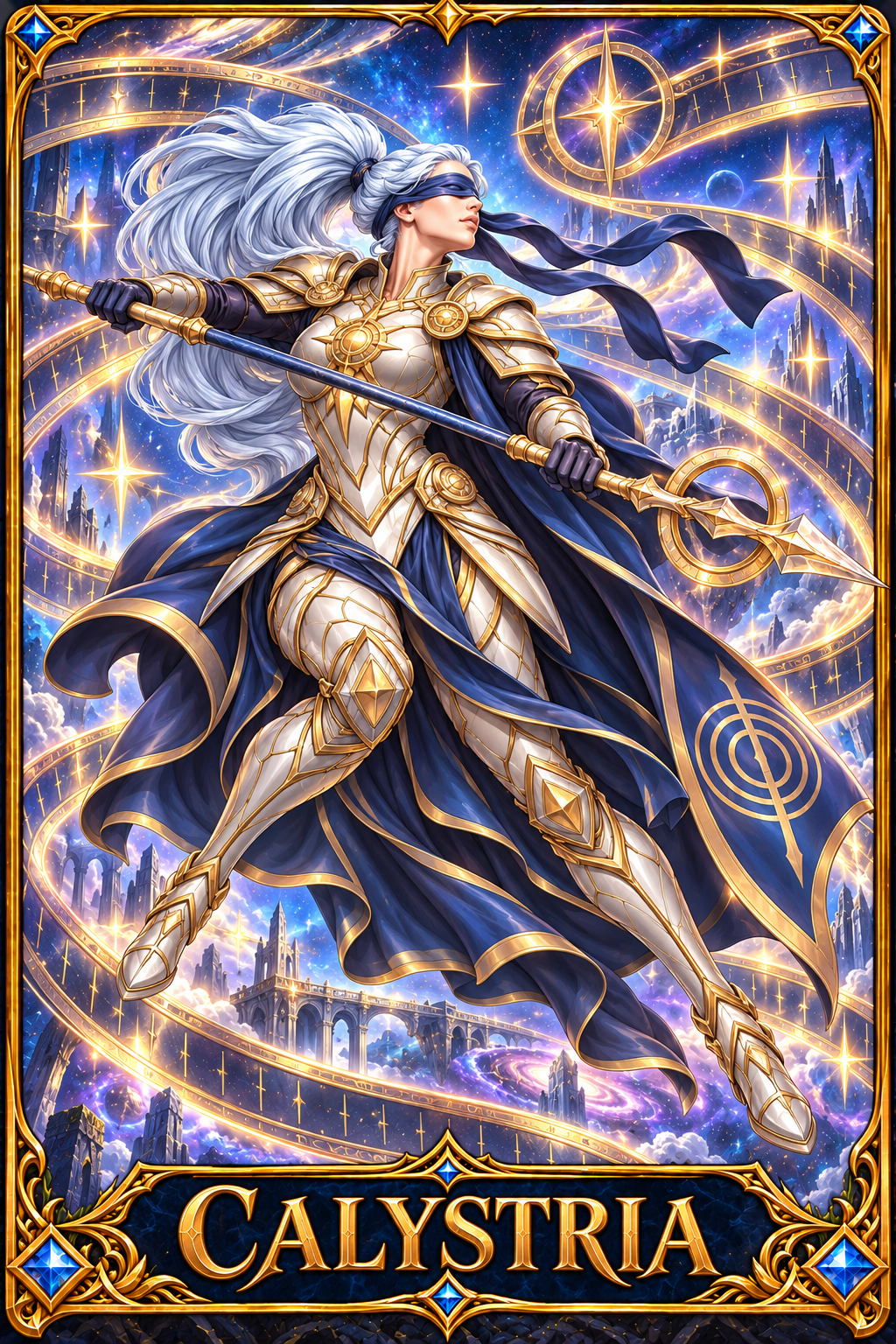 Included Token - Card artwork — CALYSTRIA-02 — detail preview; printed as a mini foldable token in the PDF
