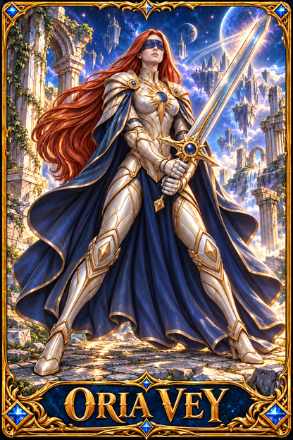 Included Token - Card artwork — ORIA-VEY-02 — detail preview; printed as a mini foldable token in the PDF