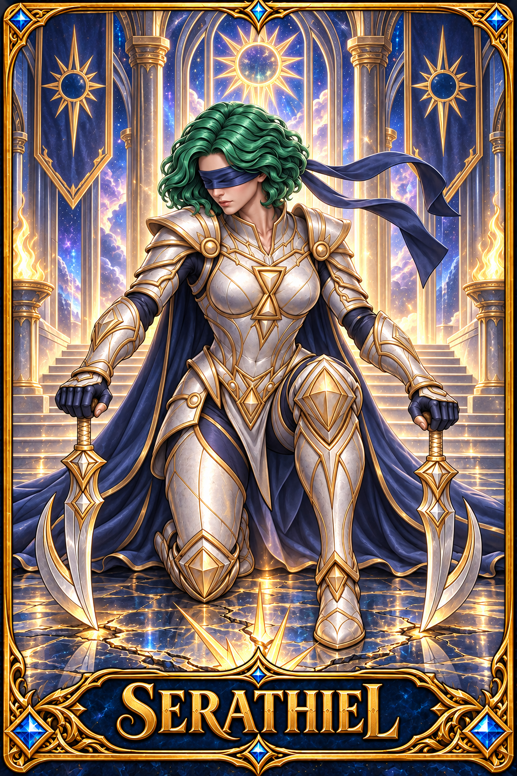 Included Token - Card artwork — SERATHIEL-03 — detail preview; printed as a mini foldable token in the PDF