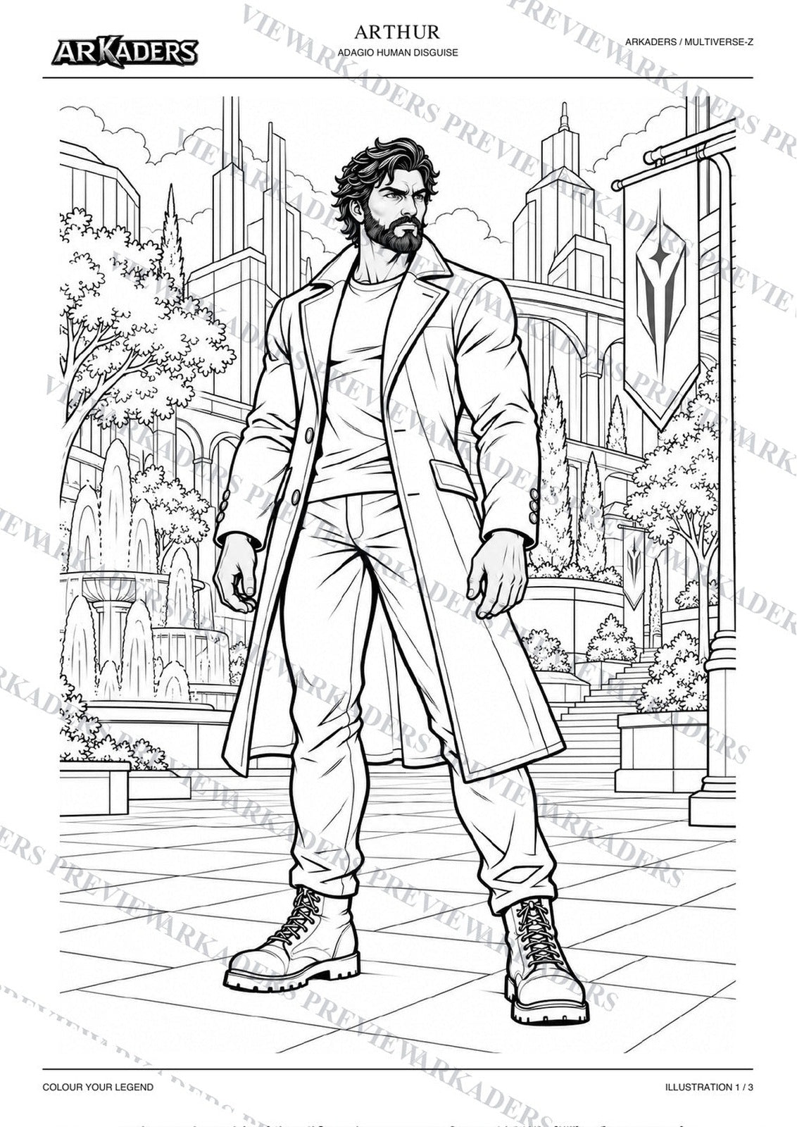 Arthur Adagio Human Disguise Coloring Character Sheet — image 8 of 12