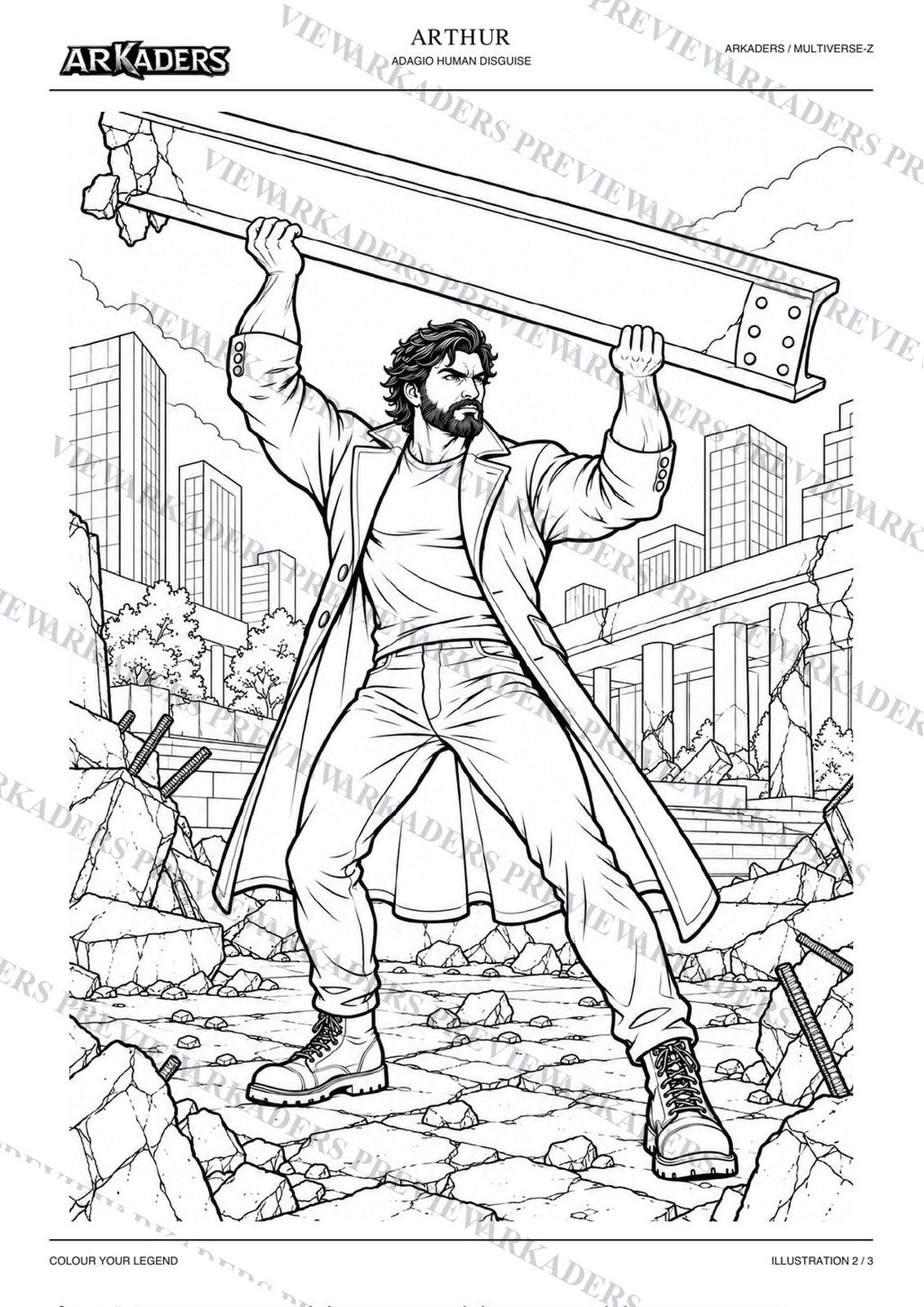 Arthur Adagio Human Disguise Coloring Character Sheet — image 10 of 12