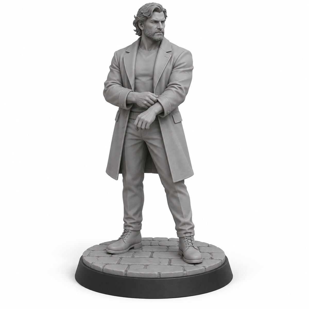 Arthur in human disguise — unpainted grey resin