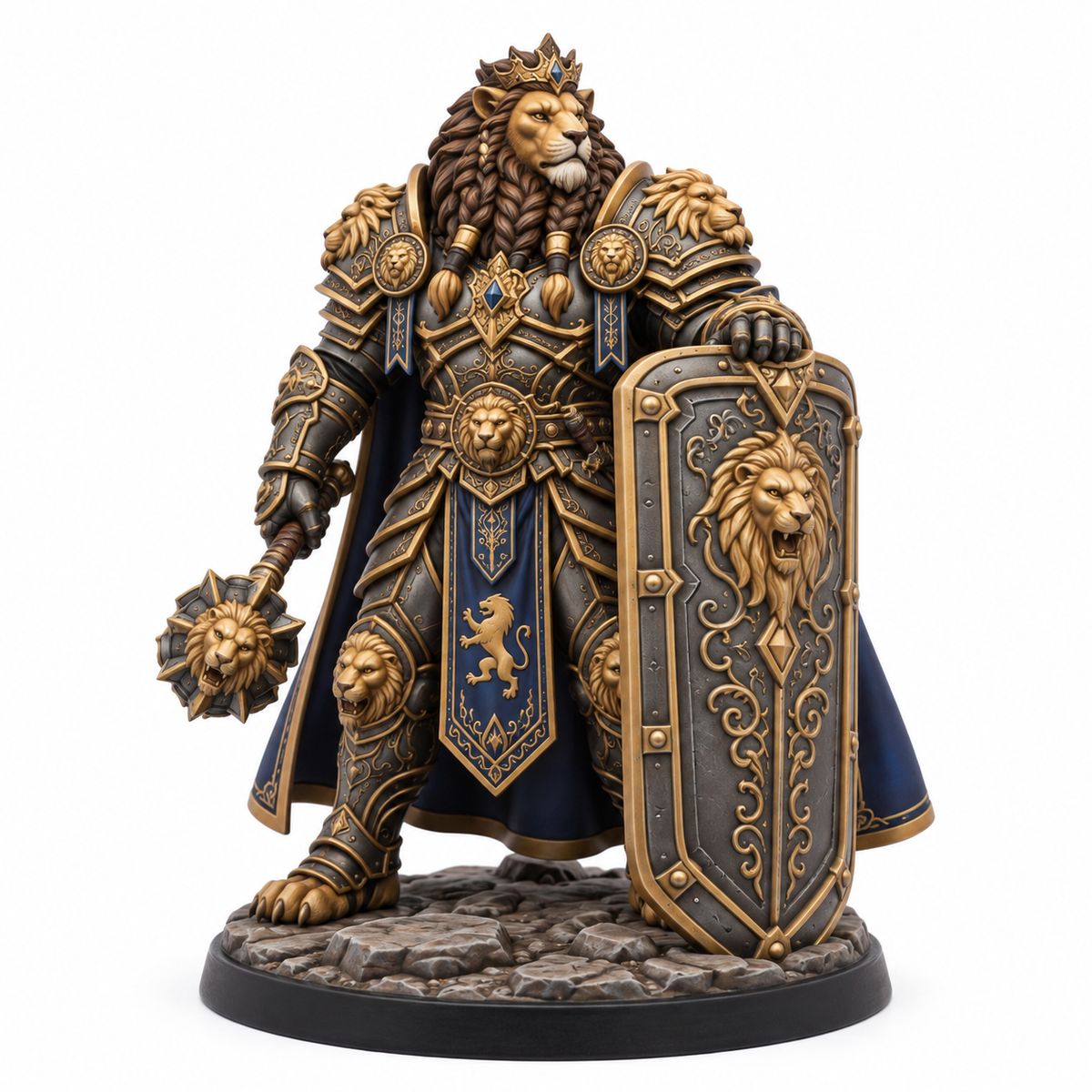 Aurel Varr, First Shield — painted miniature