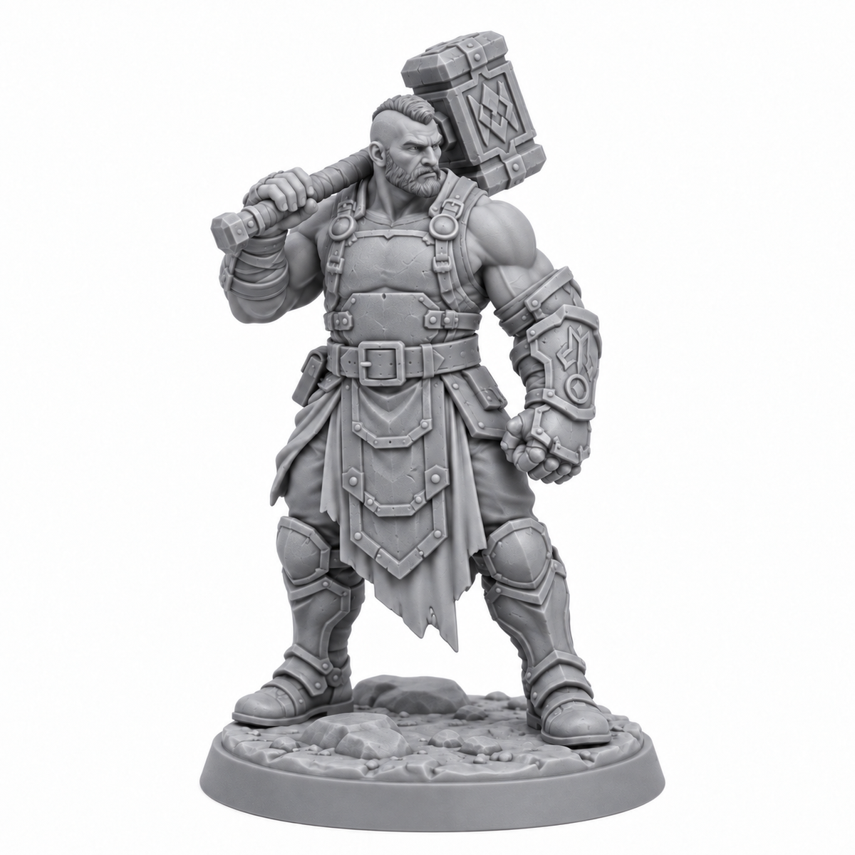 Borin Stonehand — unpainted grey resin miniature