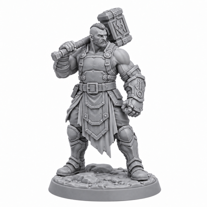 Borin Stonehand — unpainted grey resin miniature