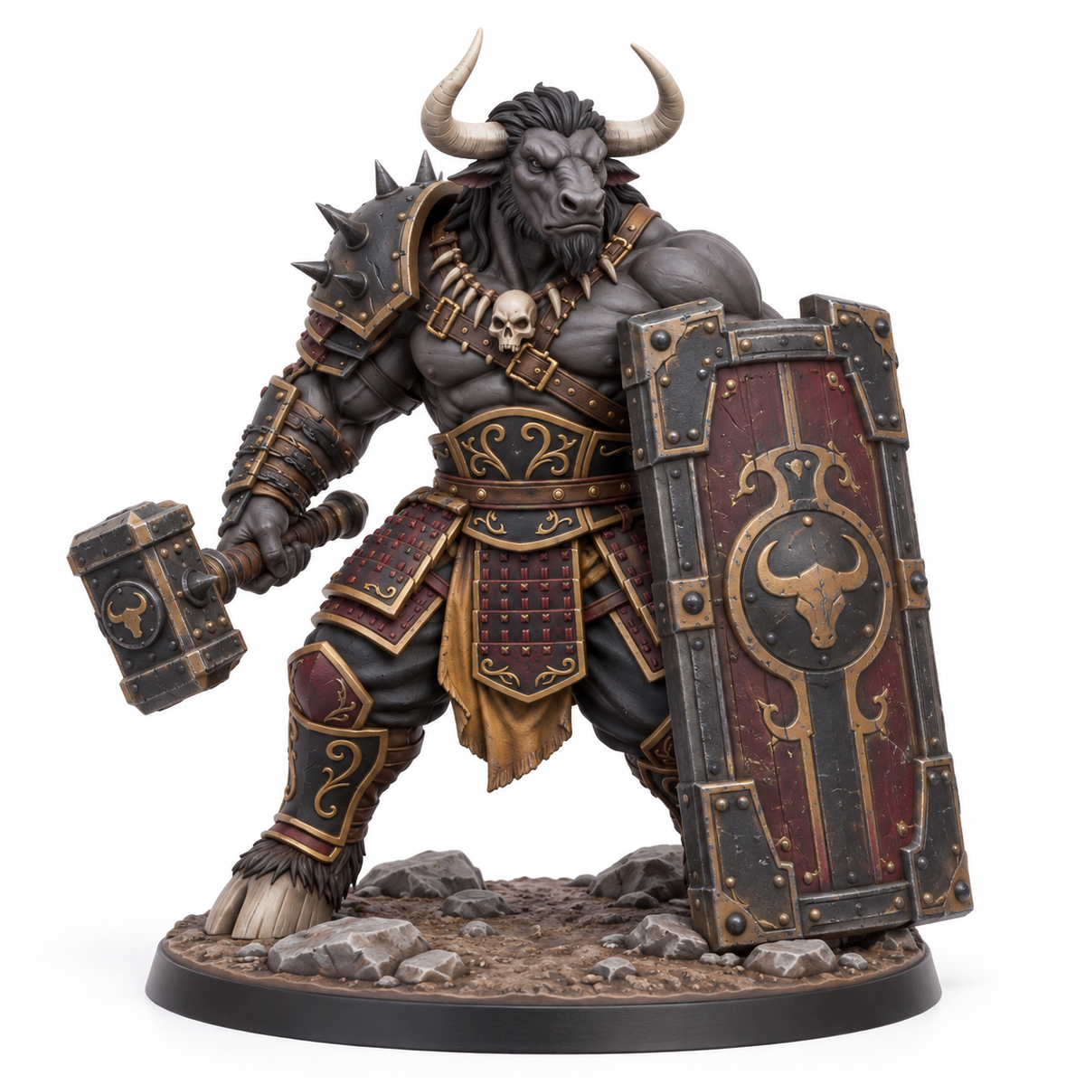 Brakkar Stonehorn, Wallbreaker — painted miniature