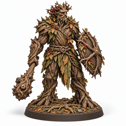 brannoc Treebas druid — painted colour reference, three-quarter