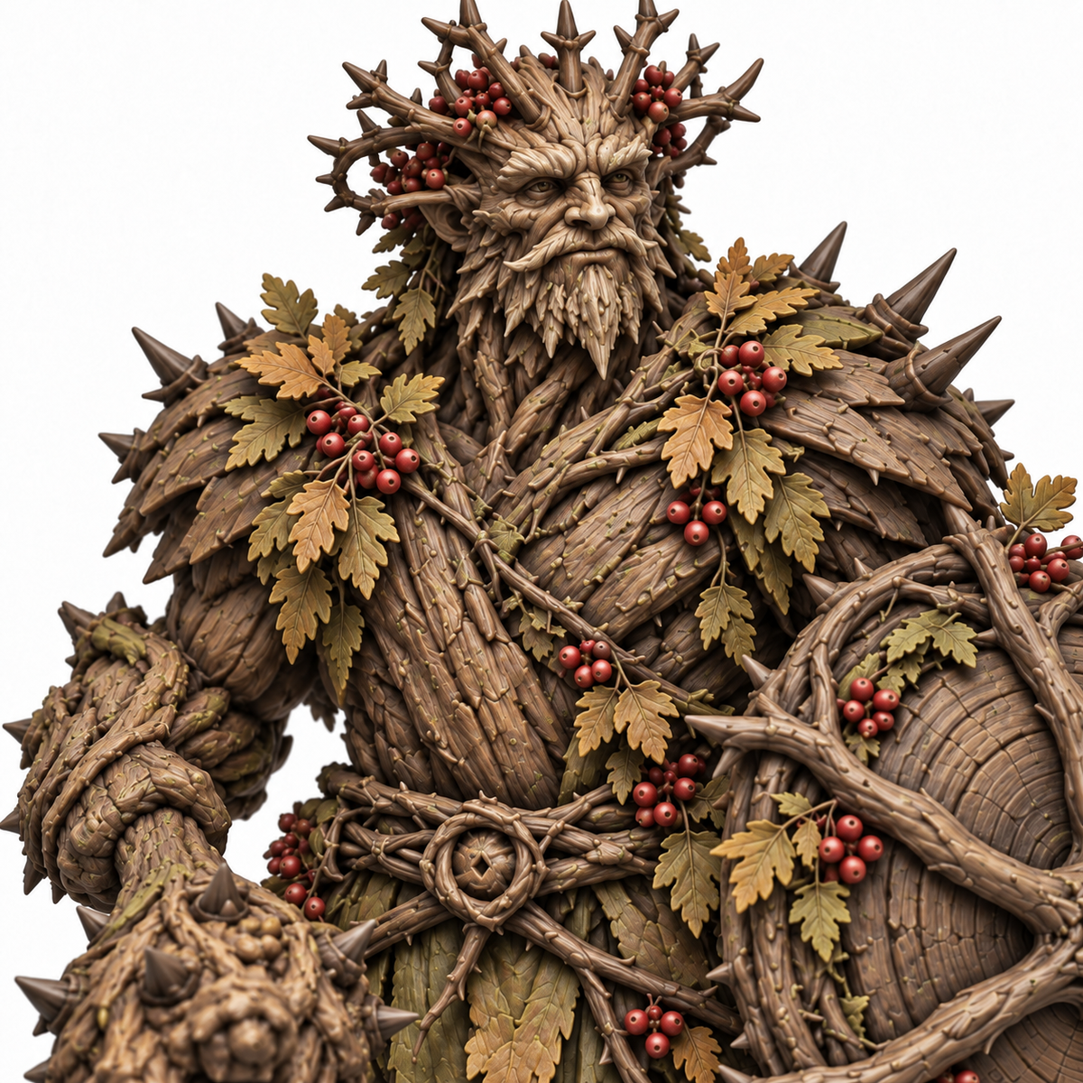 brannoc Treebas druid — painted colour reference, detail