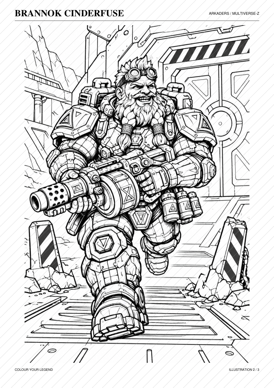 Brannok Cinderfuse Coloring Character Sheet — protected preview page 4