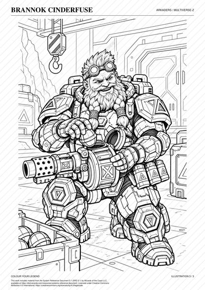 Brannok Cinderfuse Coloring Character Sheet — protected preview page 6