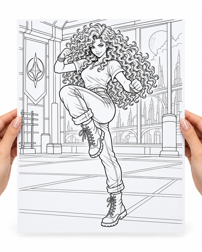 Cala Coloring Character Sheet — preview 3