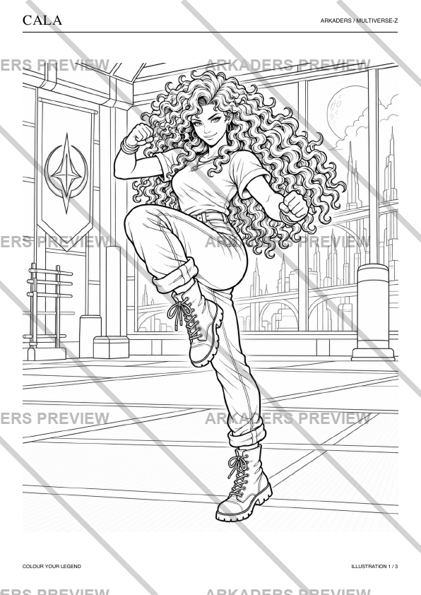 Cala Coloring Character Sheet — preview 8