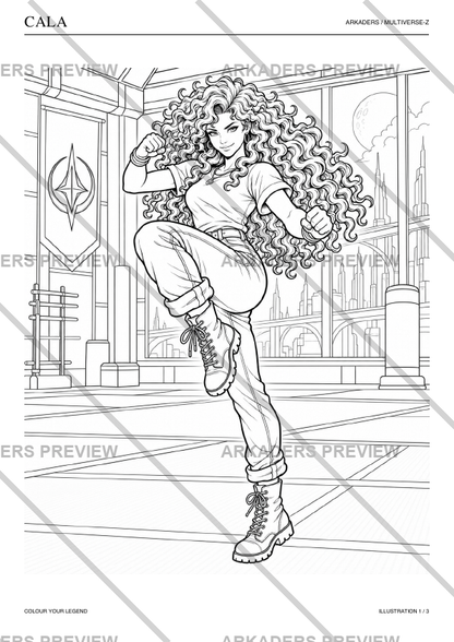 Cala Coloring Character Sheet — preview 8