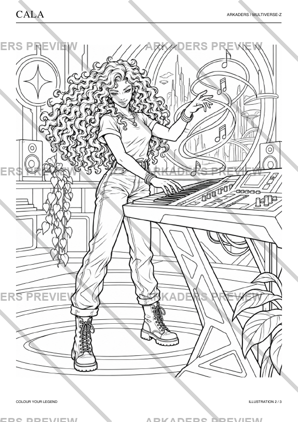 Cala Coloring Character Sheet — preview 10