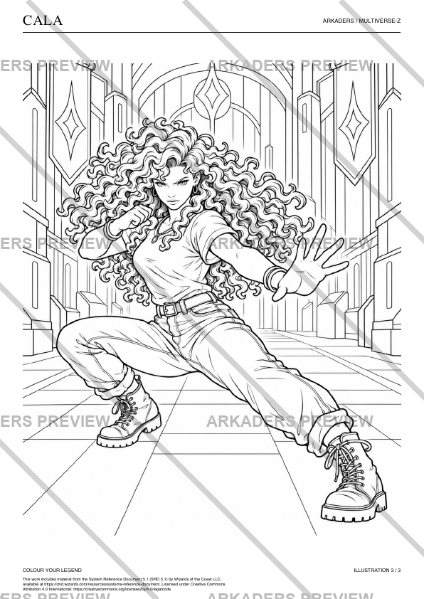 Cala Coloring Character Sheet — preview 12