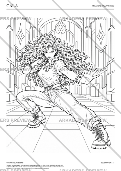 Cala Coloring Character Sheet — preview 12
