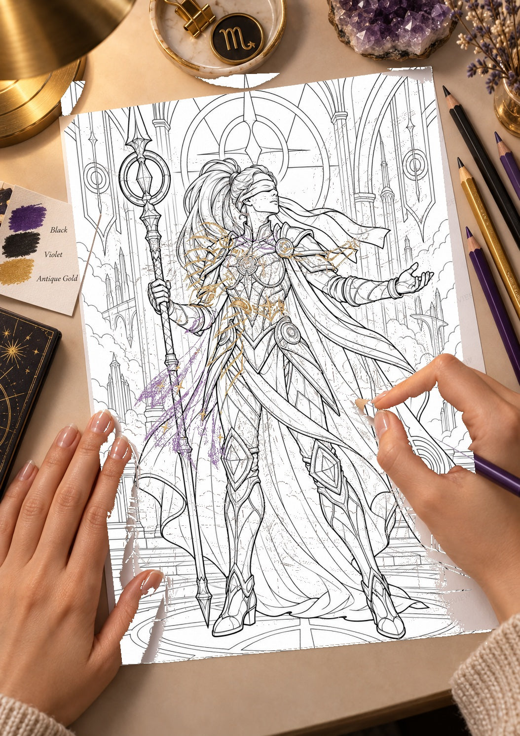 Calystria Coloring Character Sheet 5