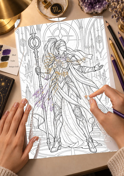 Calystria Coloring Character Sheet 5
