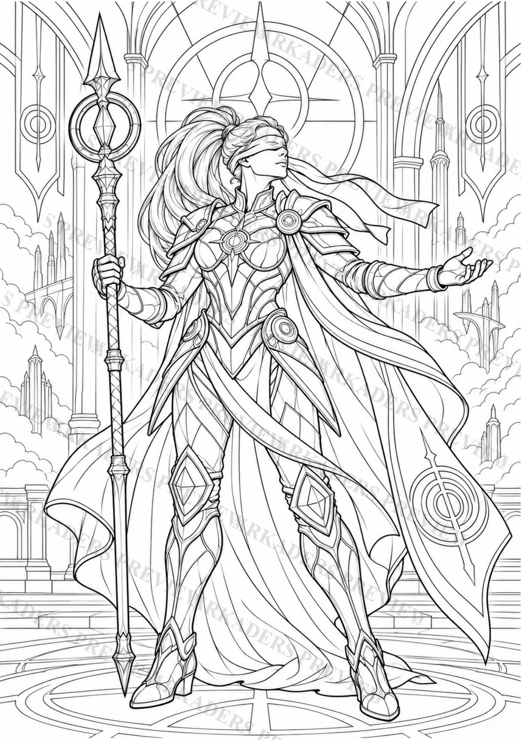 Calystria Coloring Character Sheet 8