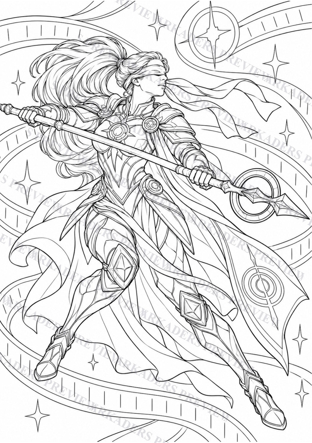 Calystria Coloring Character Sheet 10