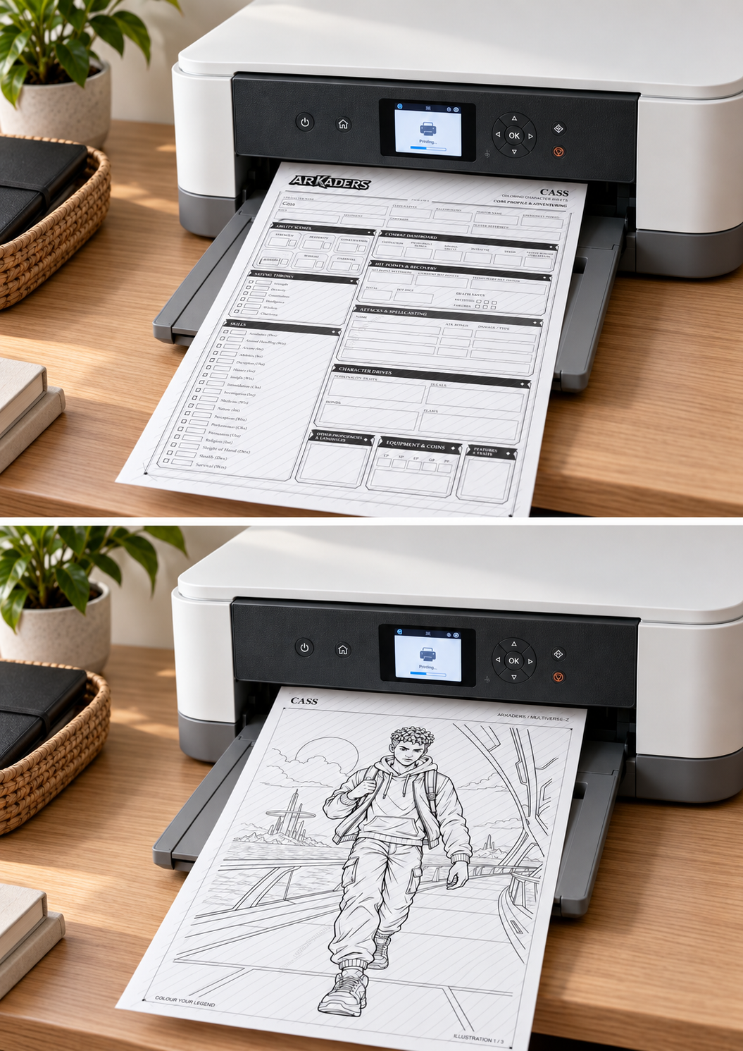 Cass Coloring Character Sheet — 04-printer; protected preview