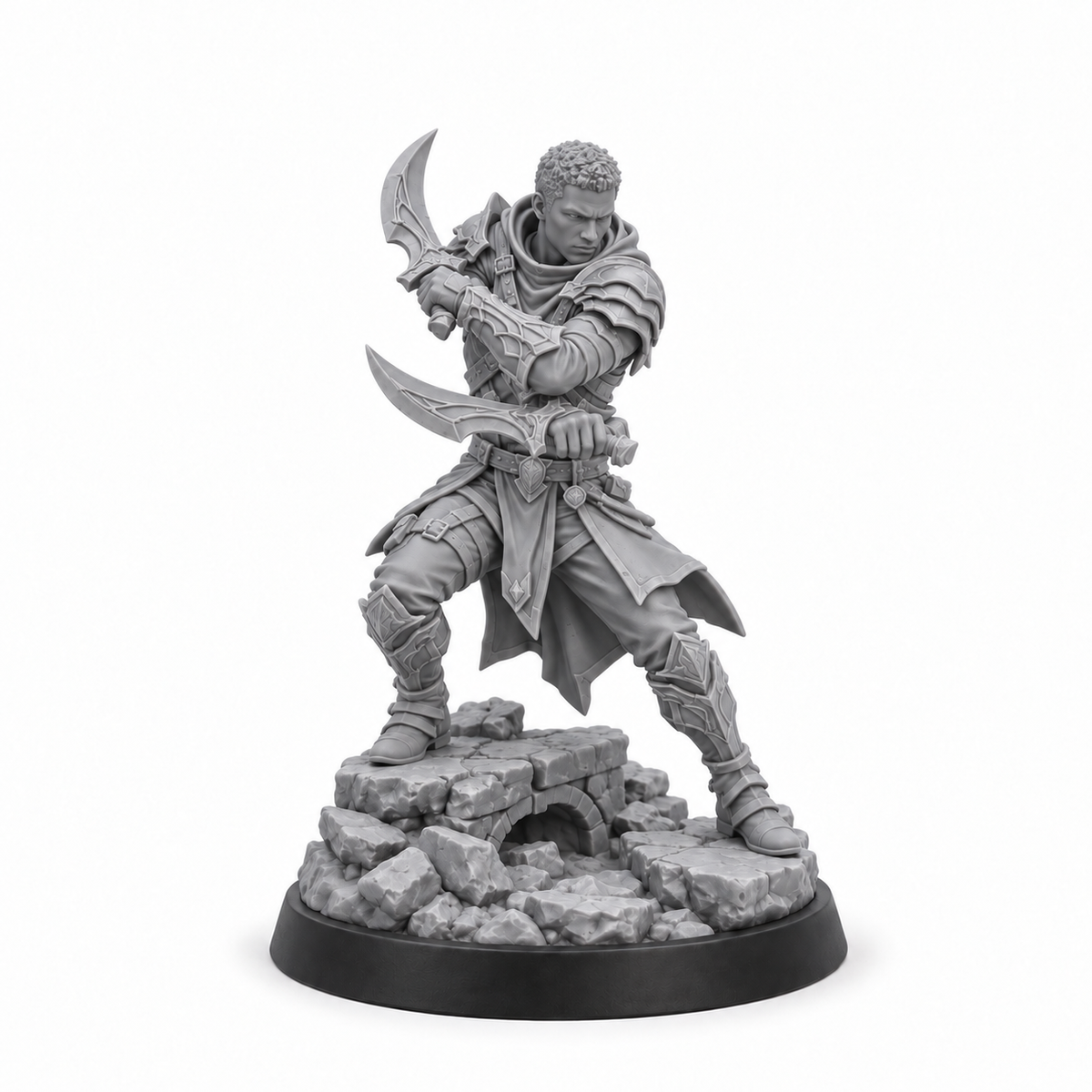 Dax Veyr grey resin miniature