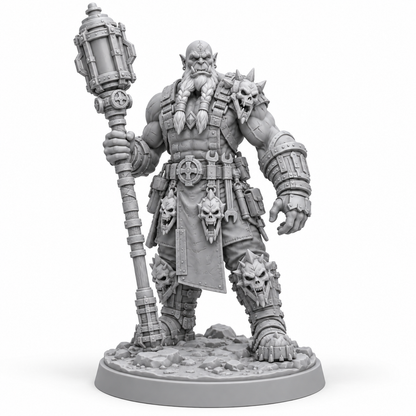 Drex Bonecode Ancestral Engineer — grey resin miniature