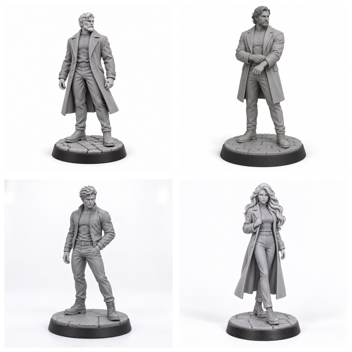Excalibur 4 Adagio human disguise bundle — unpainted grey resin