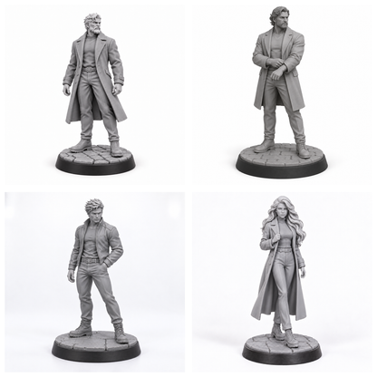 Excalibur 4 Adagio human disguise bundle — unpainted grey resin