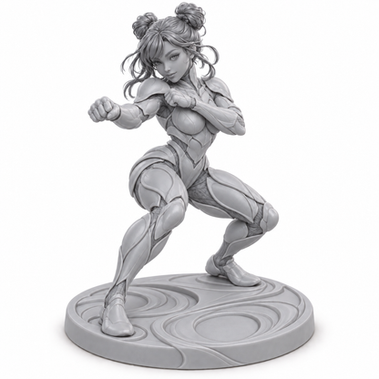 Vega included Ivoryta armour miniature in unpainted grey resin on white