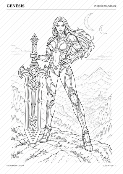 Genesis Coloring Character Sheet — complete protected preview, page 2 of 6