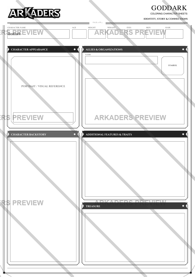 Goddark character sheet page 3 protected preview