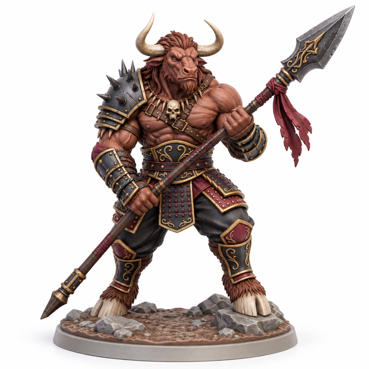 Gorun Redhide, Line Captain — painted miniature