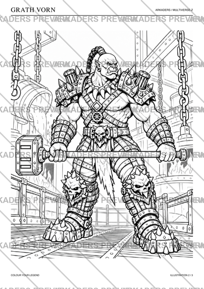 Grath Vorn Coloring Character Sheet — protected preview page 4