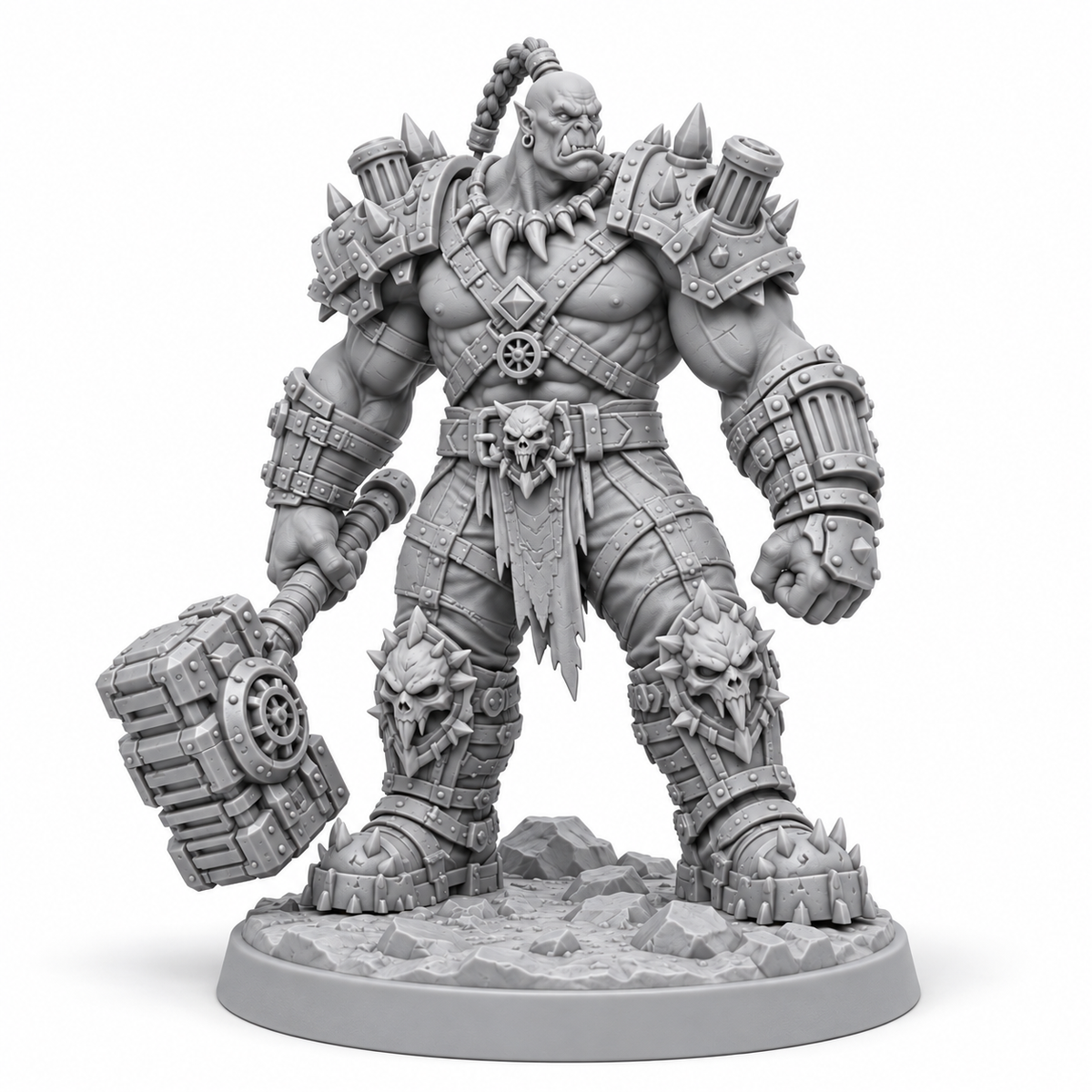 Grath Vorn Forge-Breaker — grey resin miniature