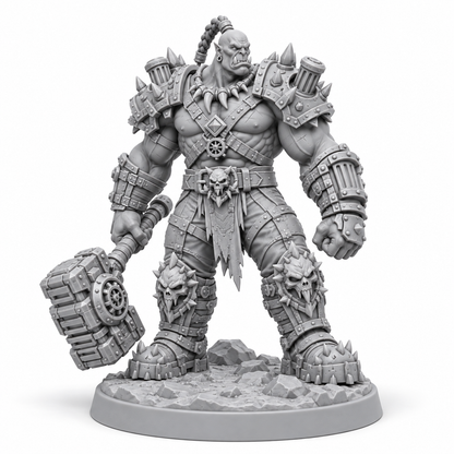 Grath Vorn Forge-Breaker — grey resin miniature