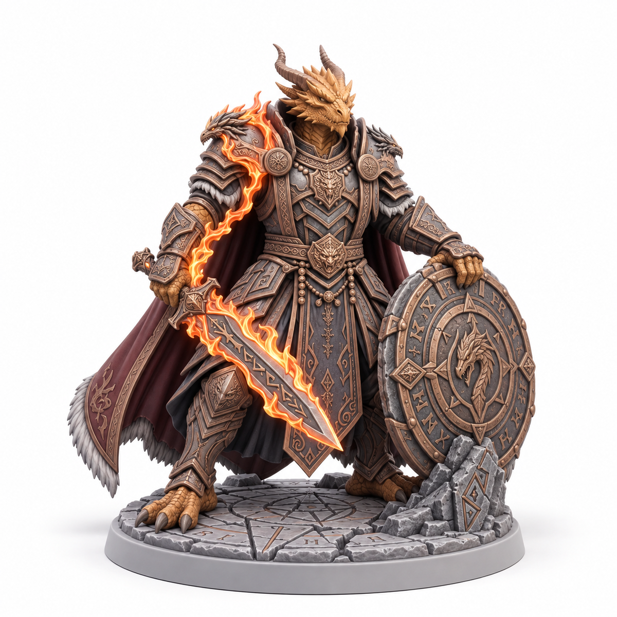 Kaelith Vorn Flame Warden — painted miniature