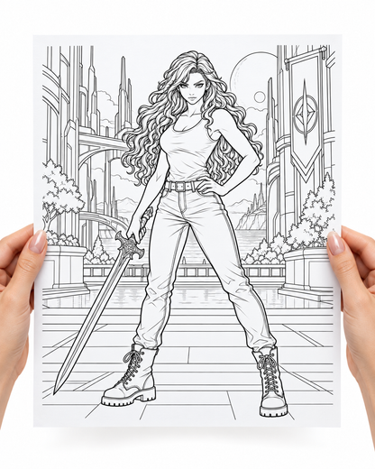 Kira Coloring Character Sheet — preview 3
