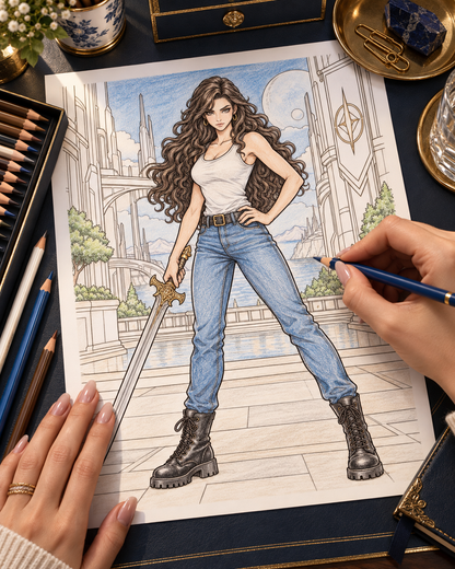 Kira Coloring Character Sheet — preview 5