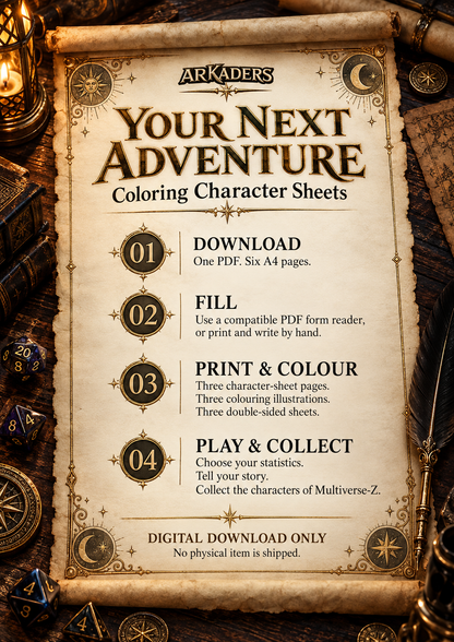 Kronos: Download, fill, print, colour, play and collect. Digital PDF only.