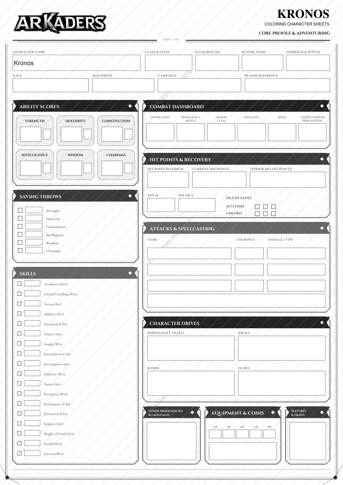 Kronos: Complete PDF page 1, protected preview. Digital PDF only.