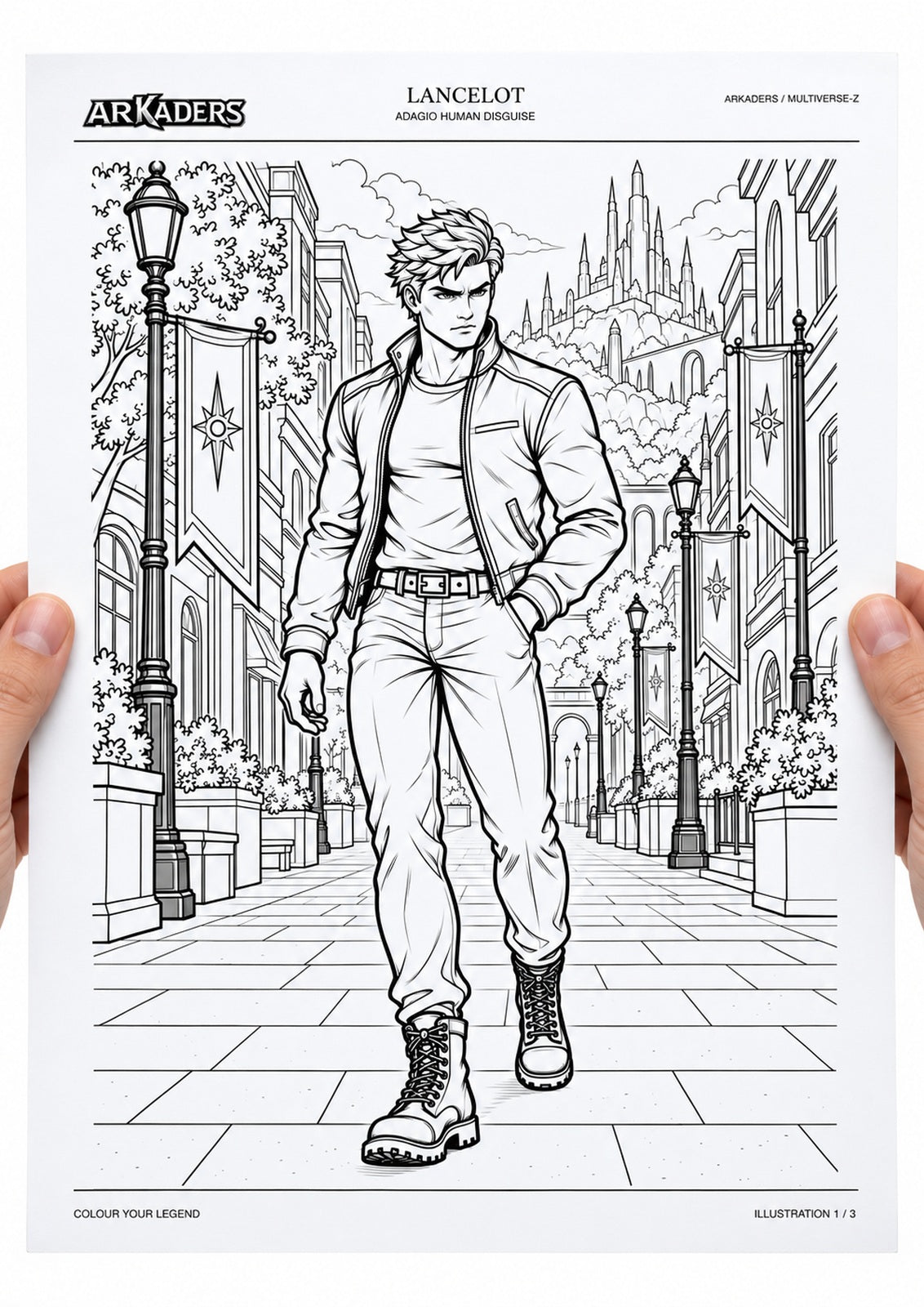 Lancelot Adagio Human Disguise Coloring Character Sheet — image 3 of 12