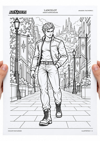 Lancelot Adagio Human Disguise Coloring Character Sheet — image 3 of 12